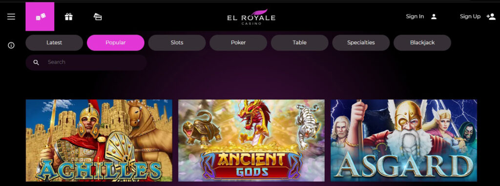 El Royale casino site